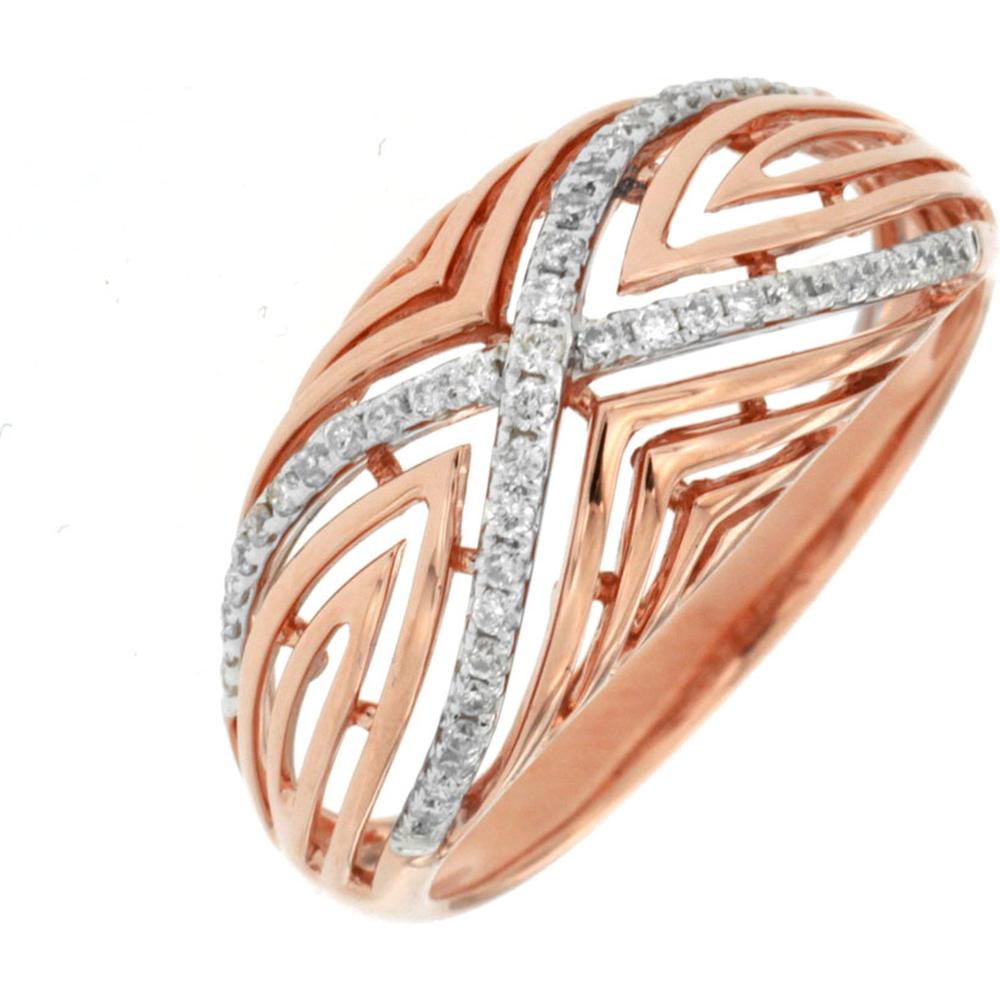 Royal 14K Rose Gold Diamond Ring - Timeless Romance