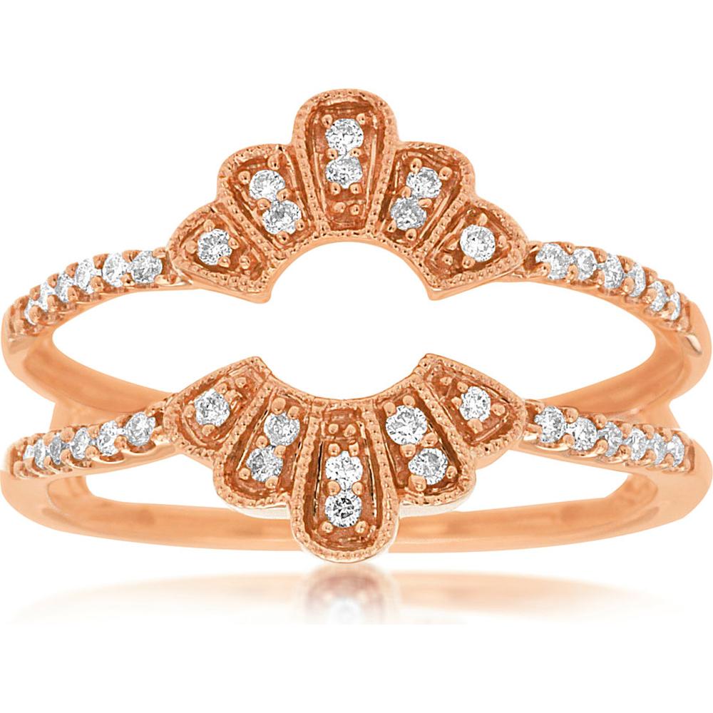 Royal 14K Rose Gold Ladies Diamond Insert Ring - 0.20 Carat Total Diamond Weight