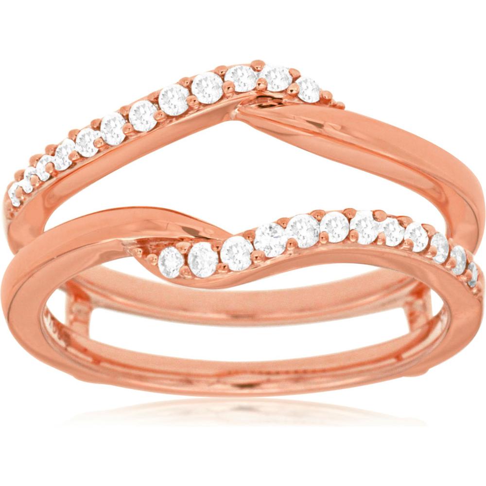 Royal 14K Rose Gold Ladies Diamond Insert Ring - 0.25 Carat Total Diamond Weight