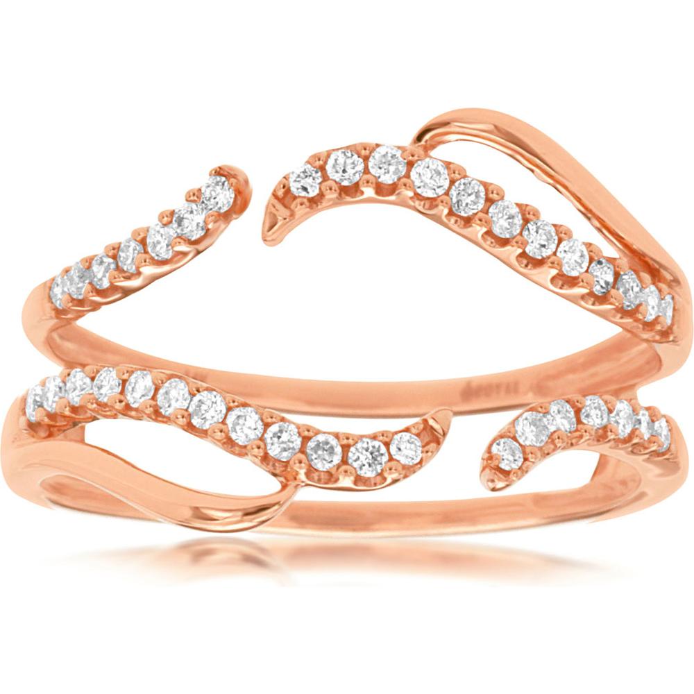 Royal 14K Rose Gold Ladies Diamond Insert Ring - 0.25 Carat Total Diamond Weight