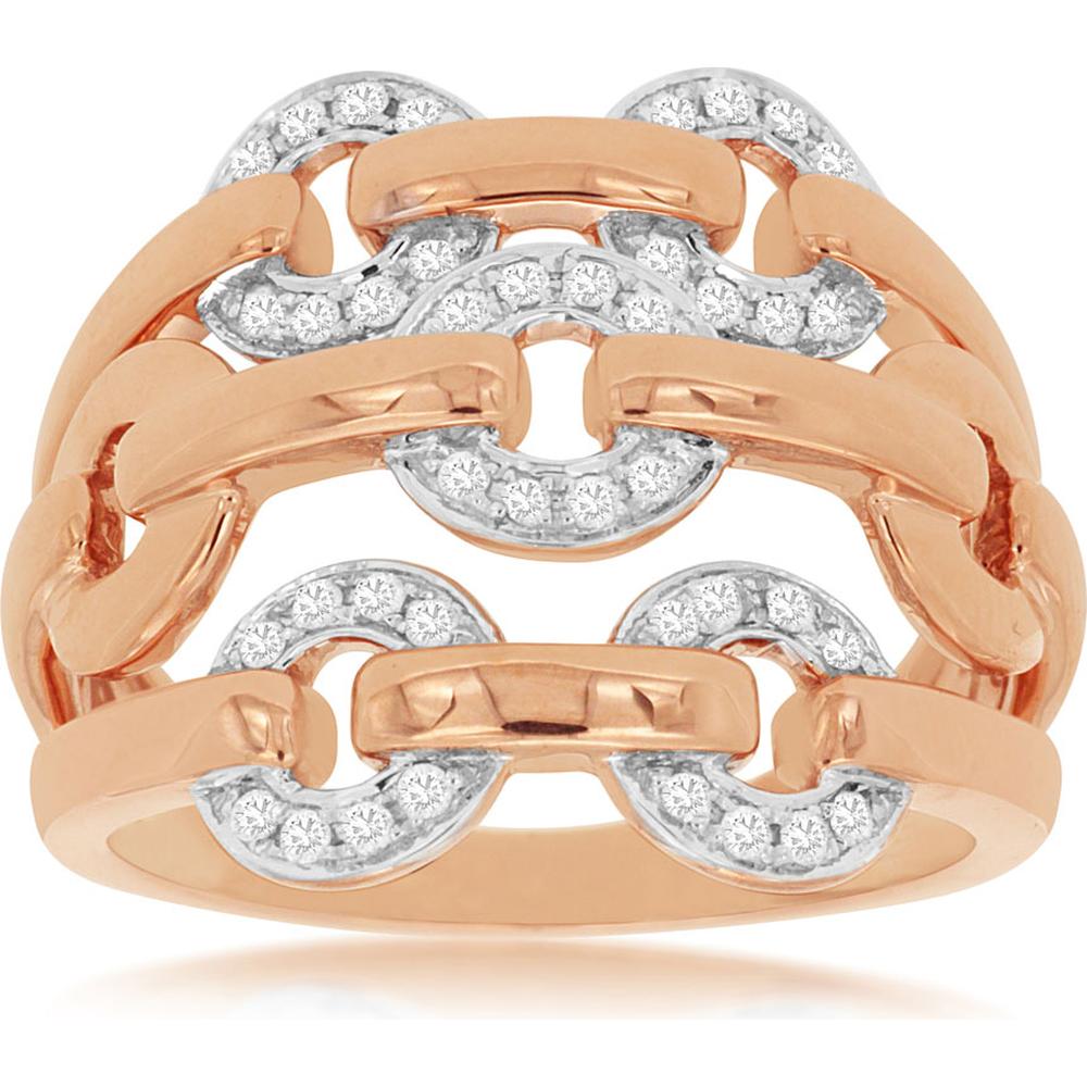 Royal 14K Rose Gold Ladies Diamond Ring - 0.21 Carat