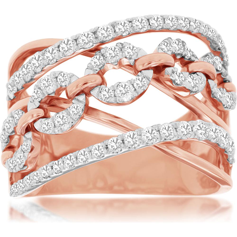Royal 14K Rose Gold Ladies Diamond Ring - 0.92 Carat Total Diamond Weight