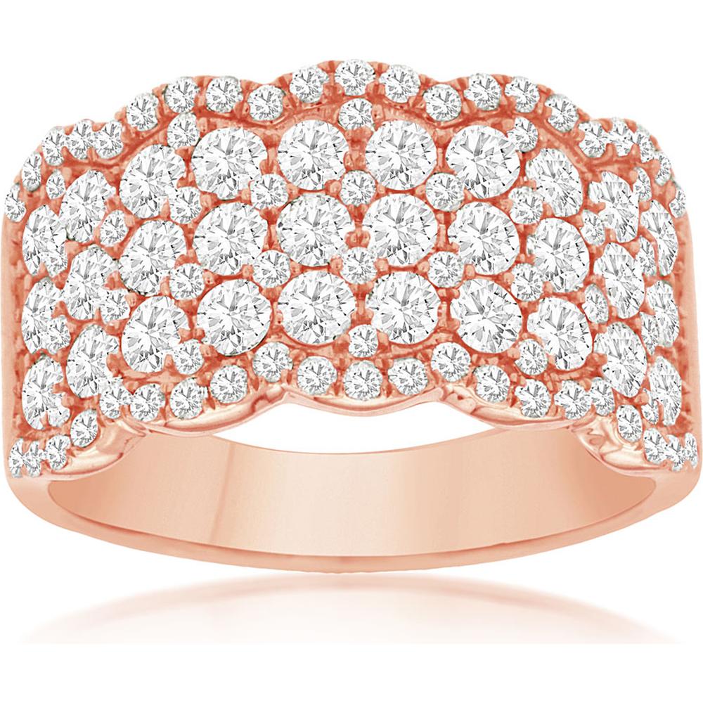 Royal 14K Rose Gold Ladies Diamond Ring - 1.83 Carat Total Diamond Weight