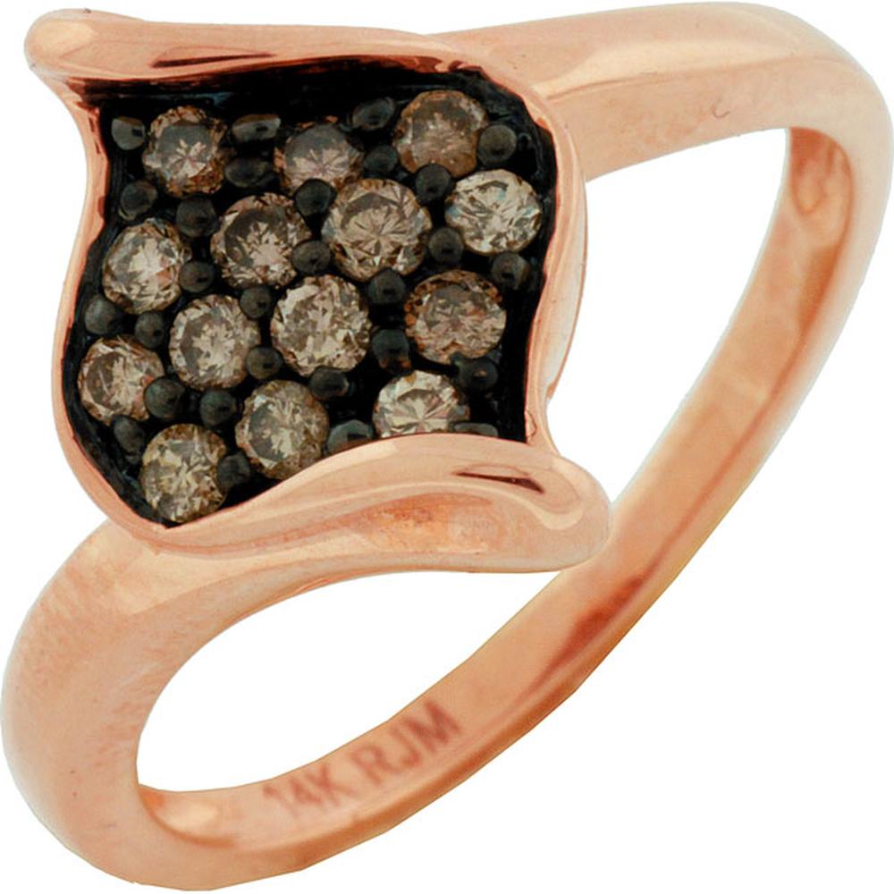 Royal 14K Rose Gold Mocha Diamond Ring - 0.33 Carat Total Diamond Weight