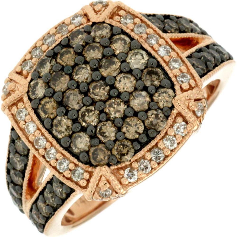Royal 14K Rose Gold Mocha Diamond Ring - 1.05 Carat Total Diamond Weight