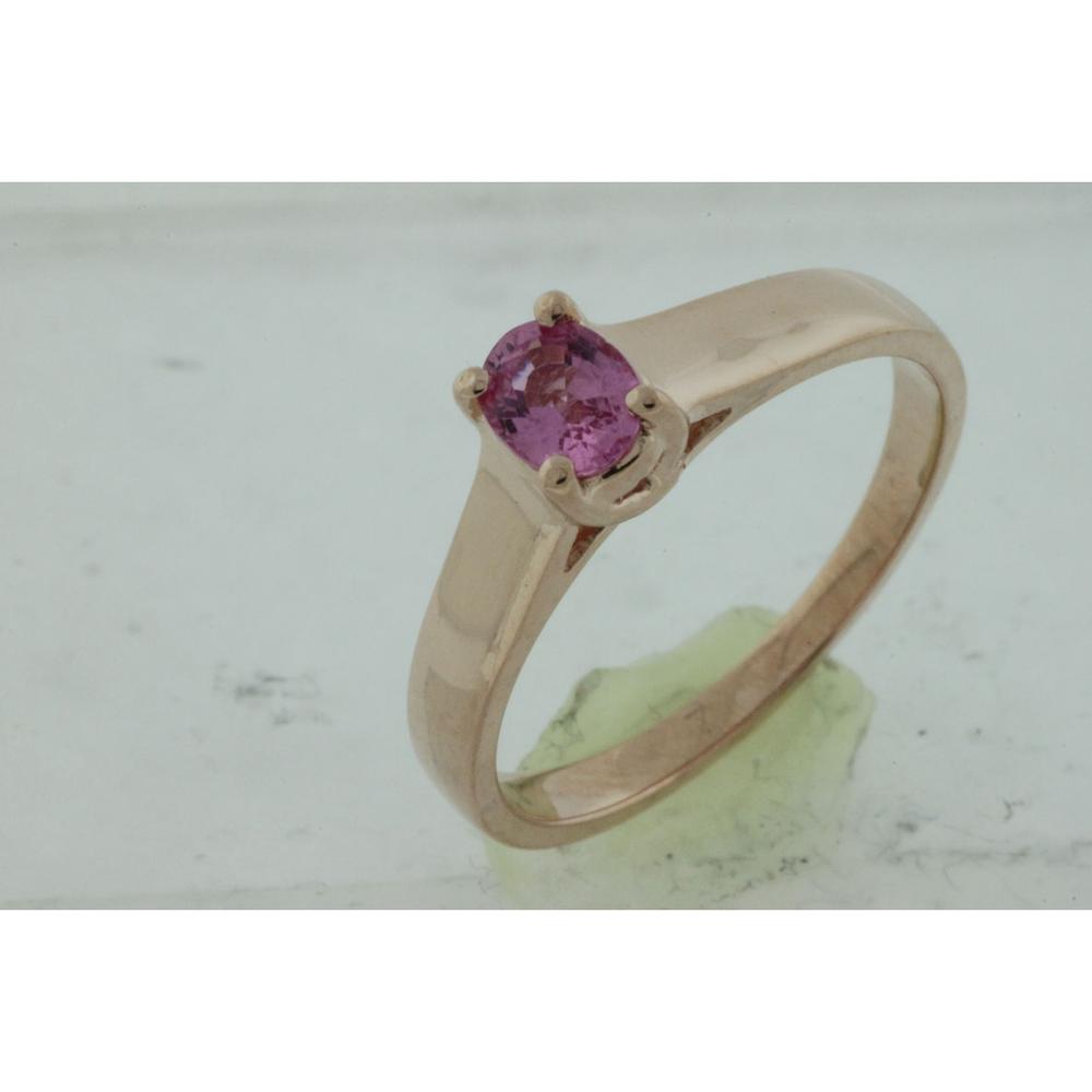 Royal 14K Rose Gold Pink Sapphire Oval Ring - 0.45 Carat Total Carat Weight