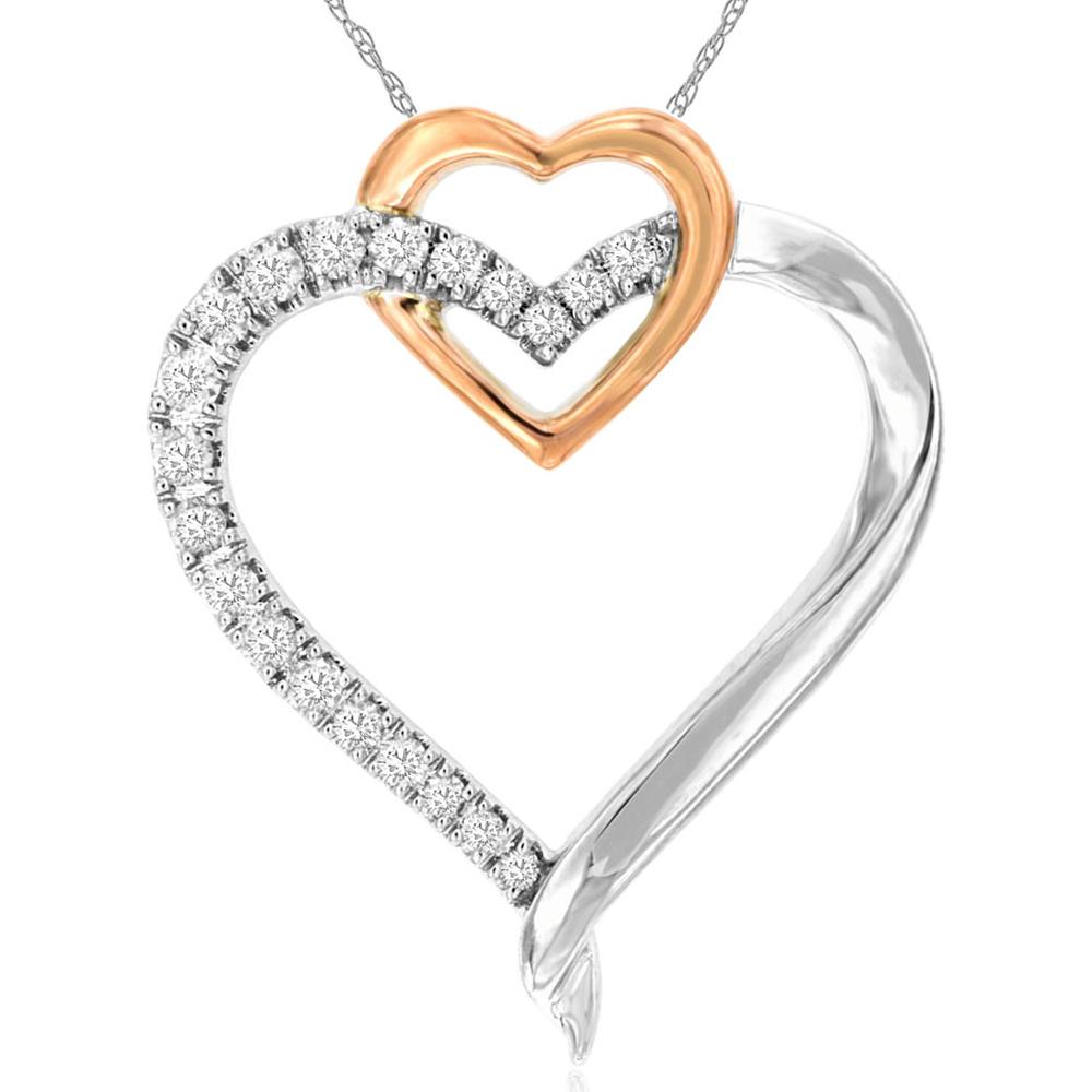 Royal 14K White Gold 0.13 Carat Diamond Pendant