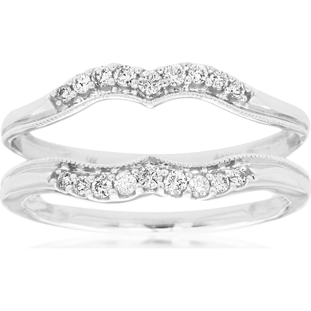Royal 14K White Gold 0.20 Carat Diamond Ladies Insert Ring