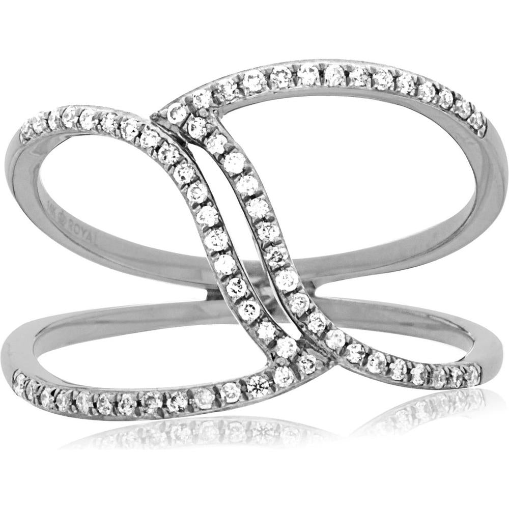 Royal 14K White Gold 0.20 Carat Round Diamond Ring