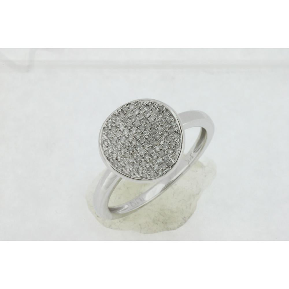Royal 14K White Gold 0.22 Carat Round Cut Diamond Ring