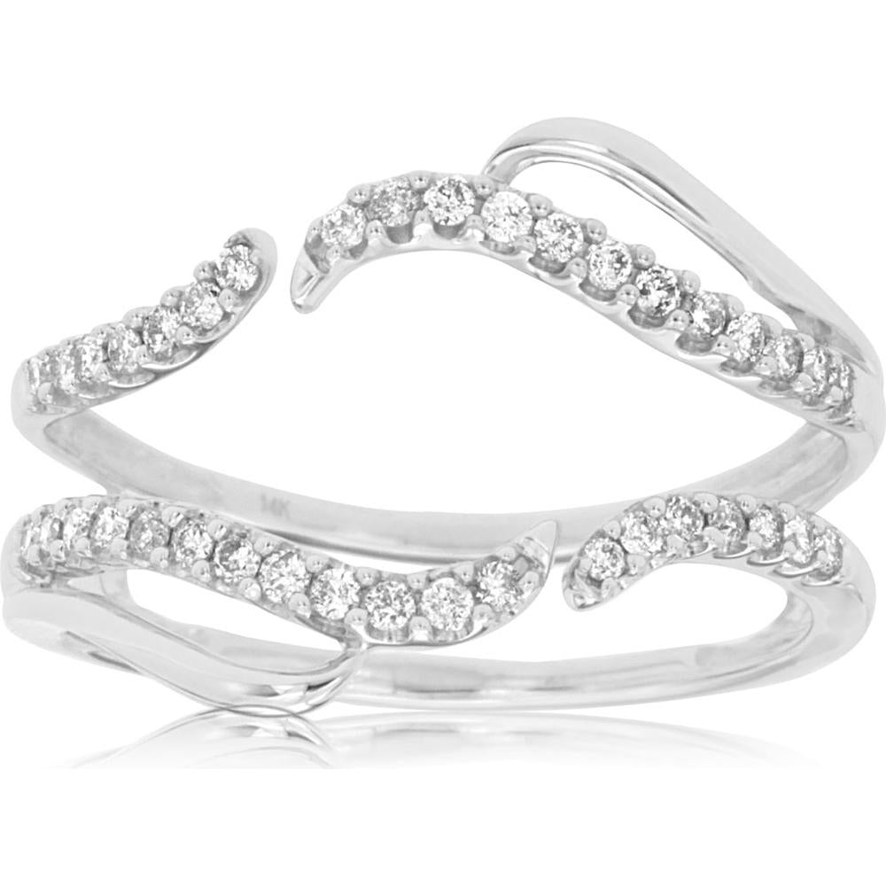 Royal 14K White Gold 0.25 Carat Diamond Insert Ladies Ring