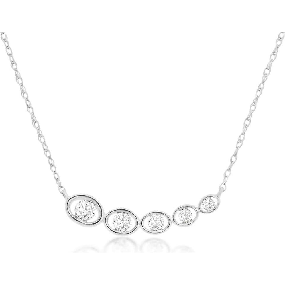 Royal 14K White Gold 0.25 Carat Diamond Necklace
