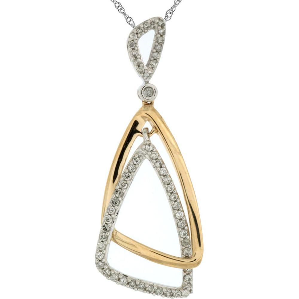 Royal 14K White Gold 0.26 Carat Round Diamond Pendant