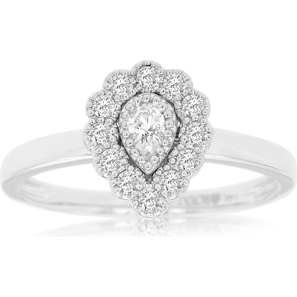 Royal 14K White Gold 0.29 Carat Diamond Solitaire Ring