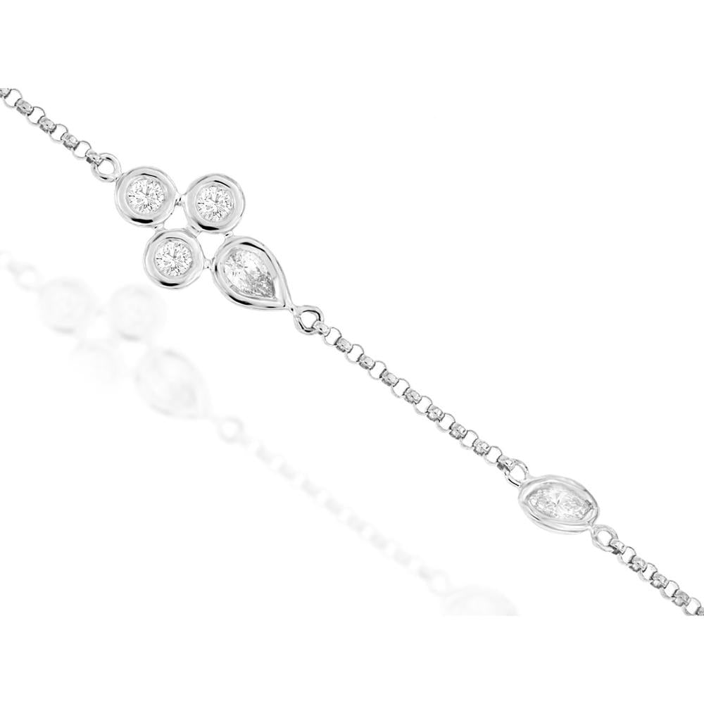 Royal 14K White Gold 0.30 Carat Diamond Bracelet