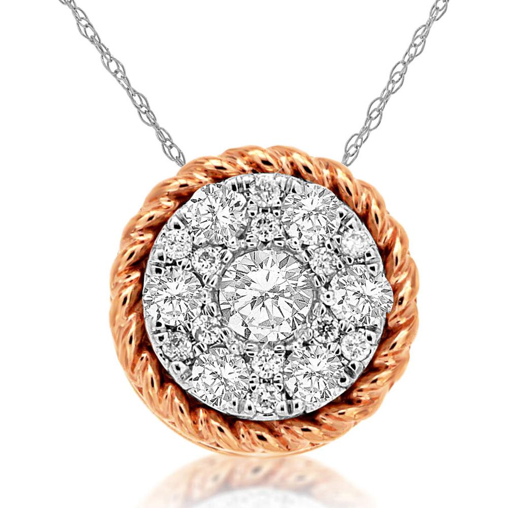Royal 14K White Gold 0.30 Carat Diamond Pendant