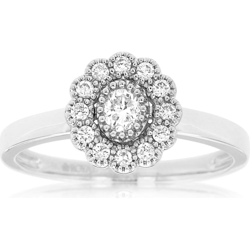 Royal 14K White Gold 0.31 Carat Diamond Engagement Ring