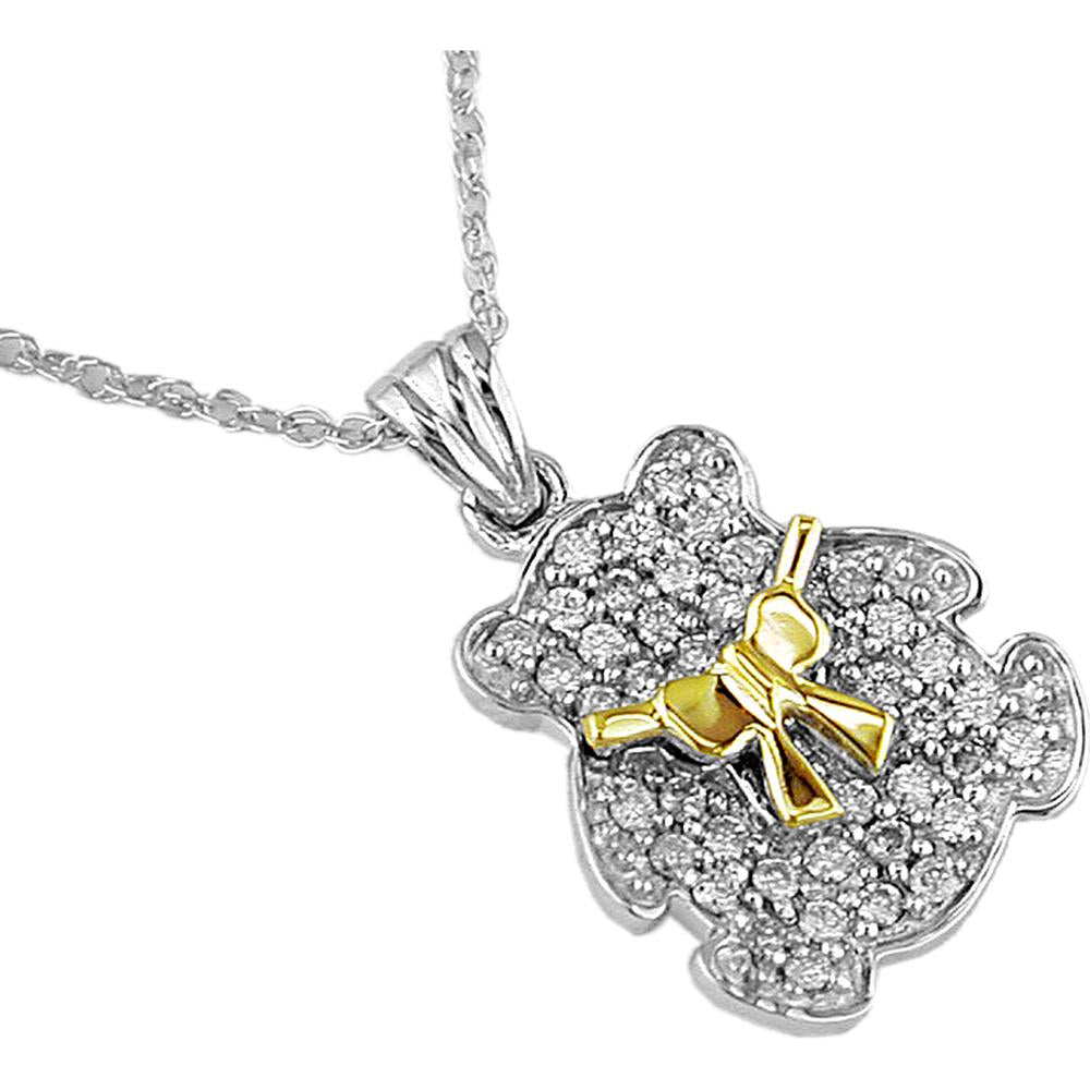 Royal 14K White Gold 0.32 Carat Round Diamond Pendant