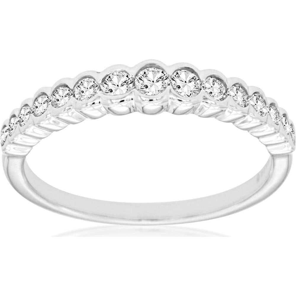 Royal 14K White Gold 0.33 Carat Diamond Wedding Band