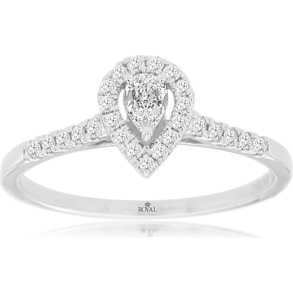 Royal 14K White Gold 0.35 Carat Diamond Engagement Ring