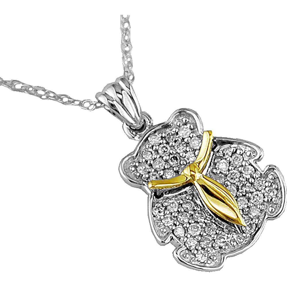 Royal 14K White Gold 0.35 Carat Round Diamond Pendant