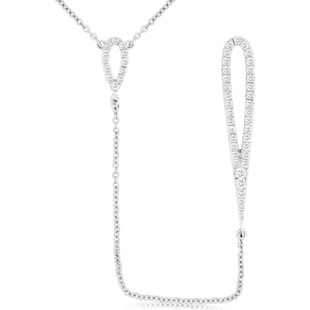 Royal 14K White Gold 0.40 Carat Diamond Necklace