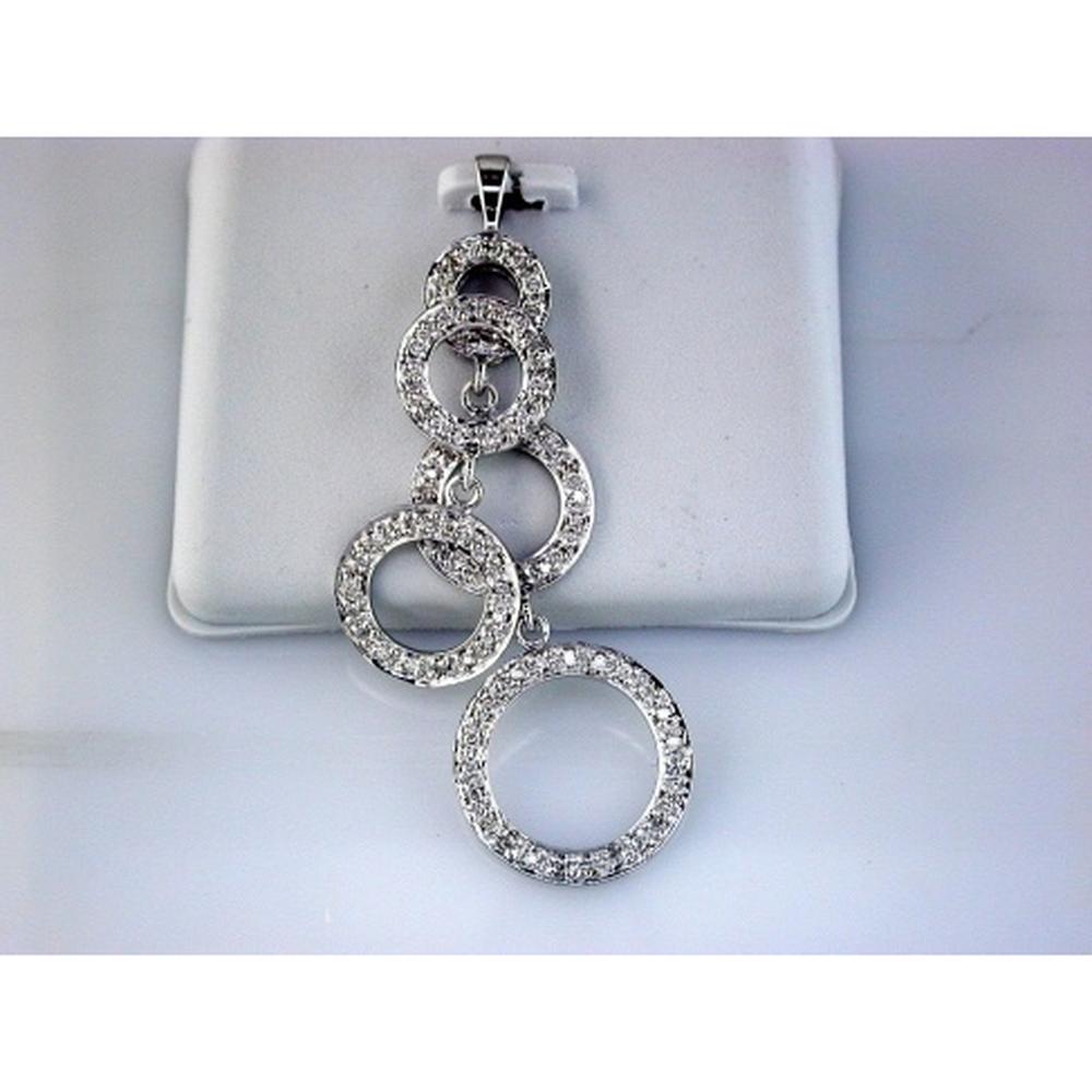 Royal 14K White Gold 0.45 Carat Round Diamond Pendant