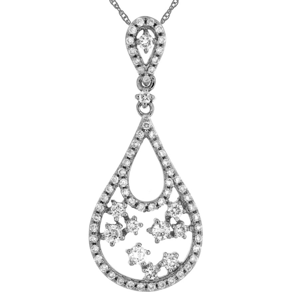 Royal 14K White Gold 0.48 Carat Diamond Pendant