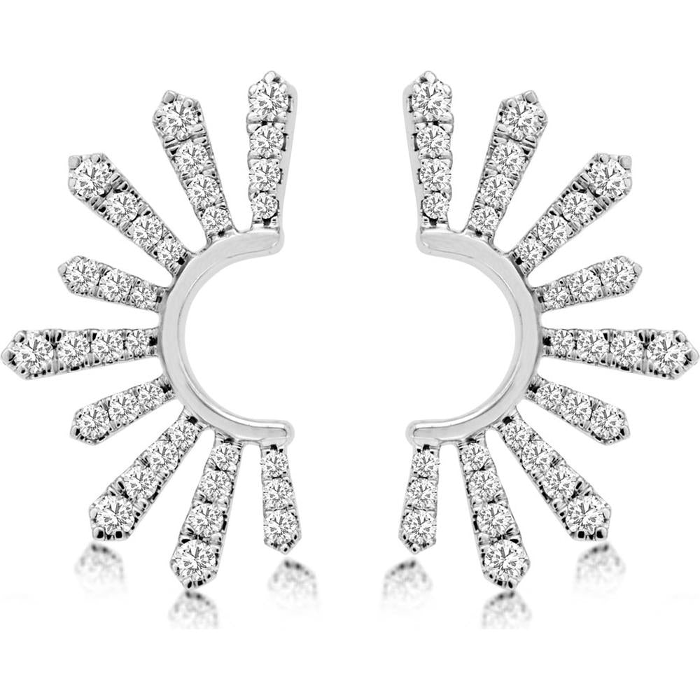 Royal 14K White Gold 0.50 Carat Diamond Earrings