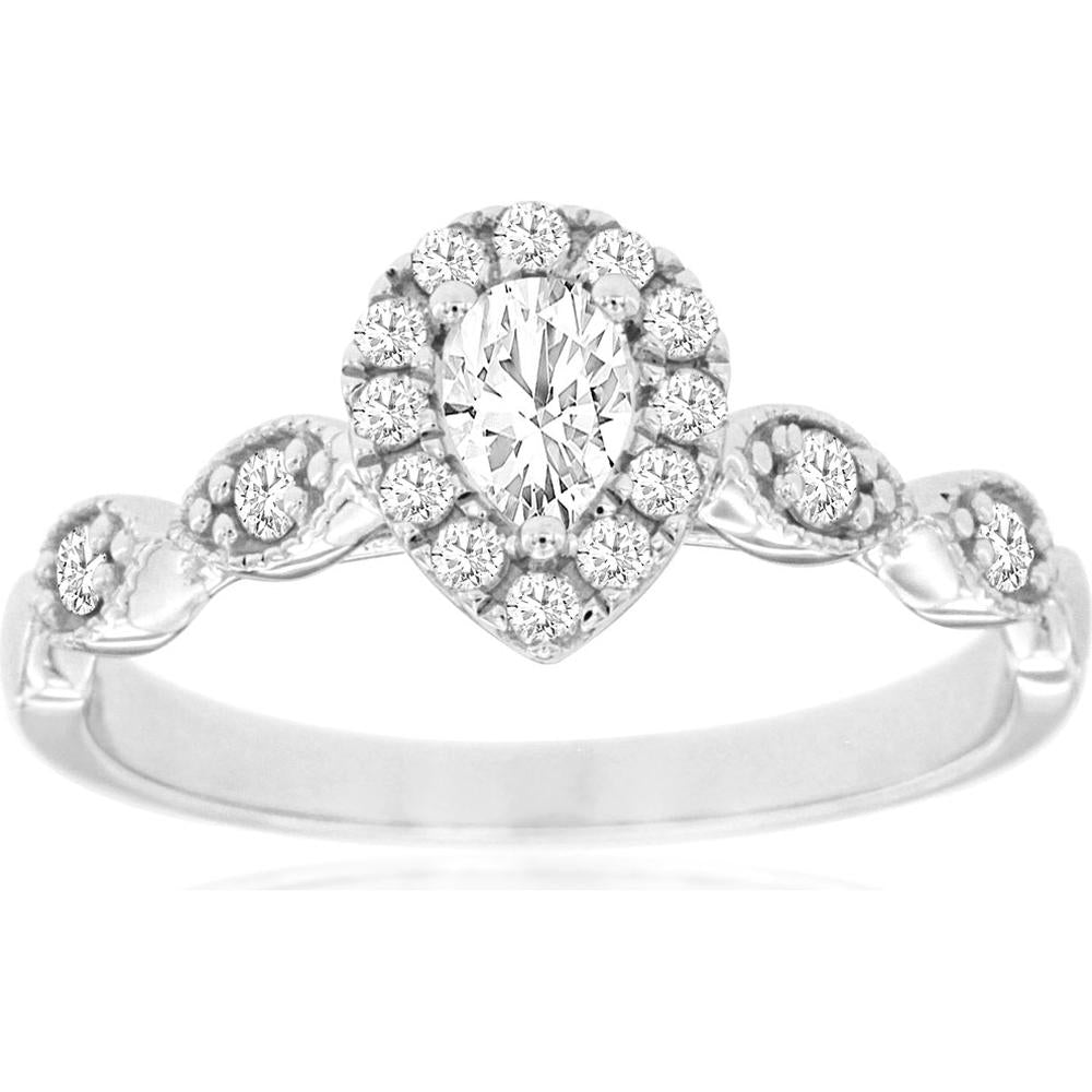 Royal 14K White Gold 0.50 Carat Diamond Engagement Ring