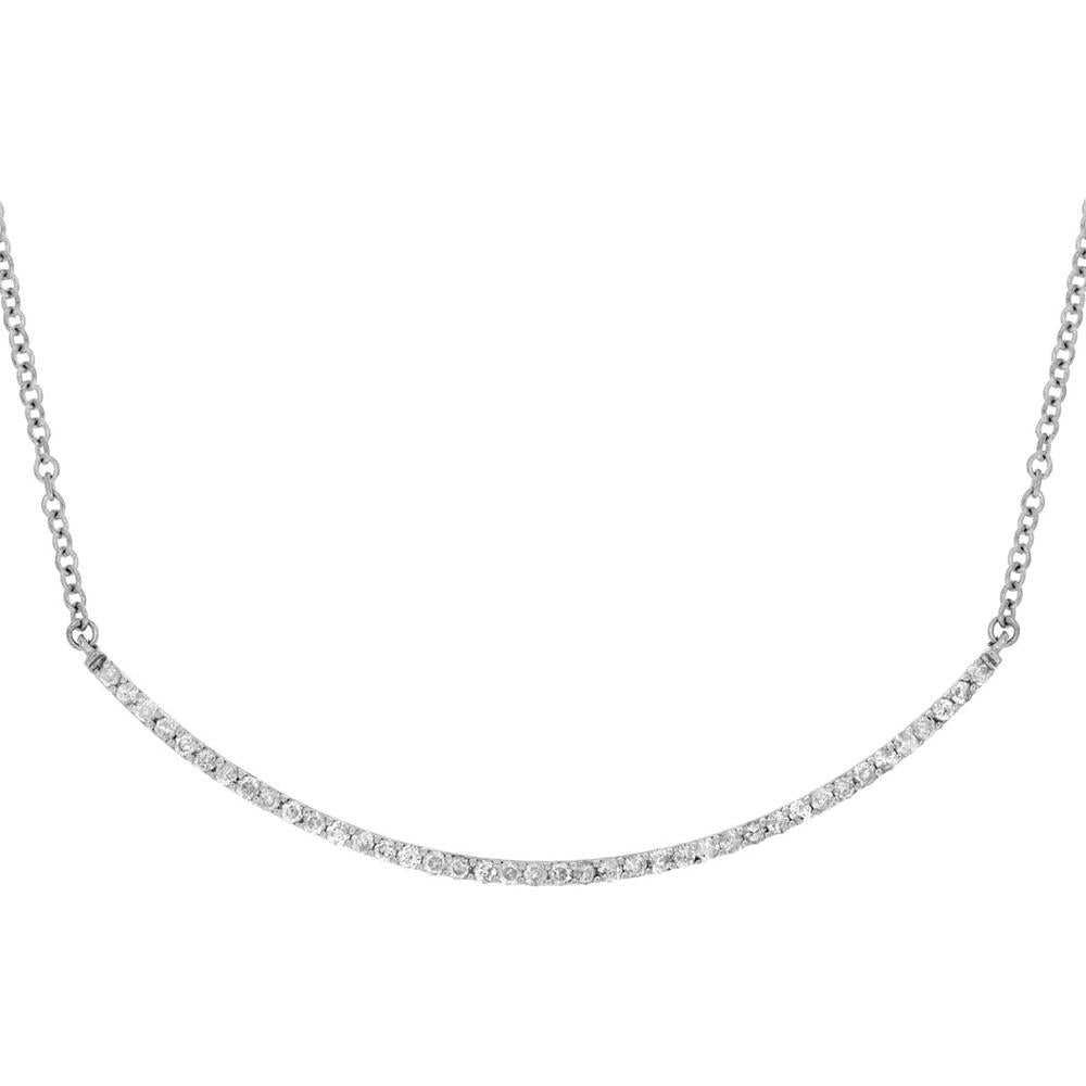 Royal 14K White Gold 0.50 Carat Diamond Necklace