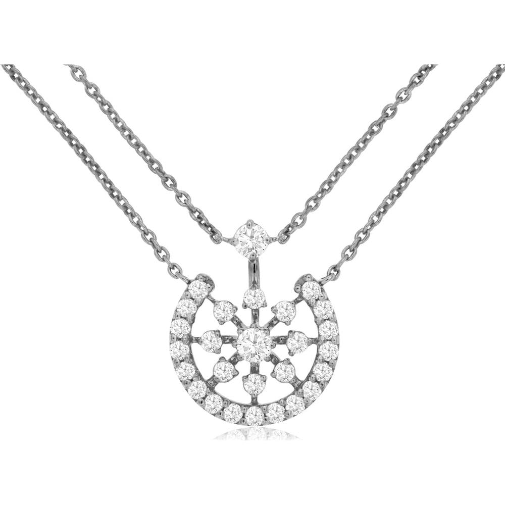 Royal 14K White Gold 0.50 Carat Diamond Necklace