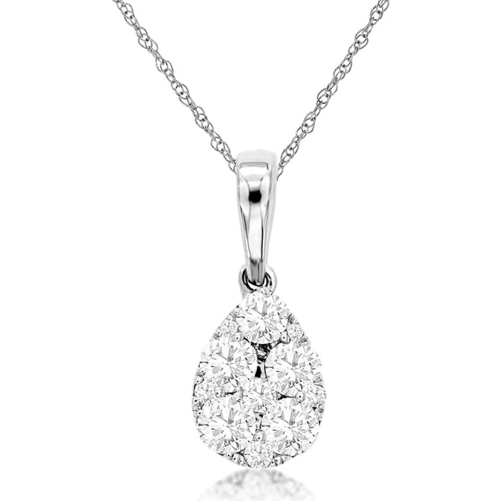 Royal 14K White Gold 0.50 Carat Diamond Pendant