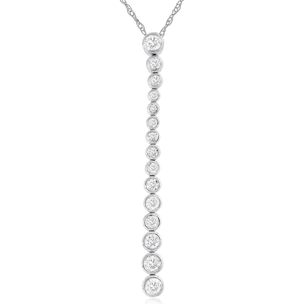 Royal 14K White Gold 0.50 Carat Diamond Pendant