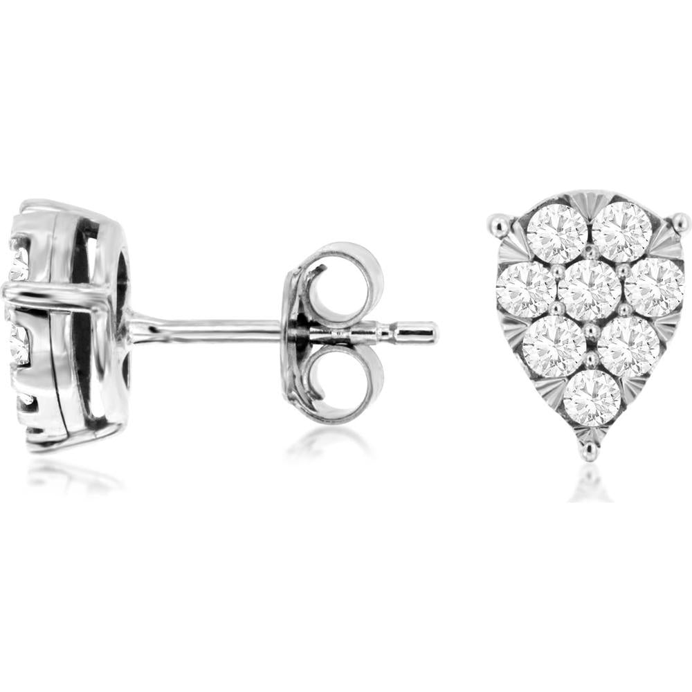 Royal 14K White Gold 0.50 Carat Diamond Stud Earrings