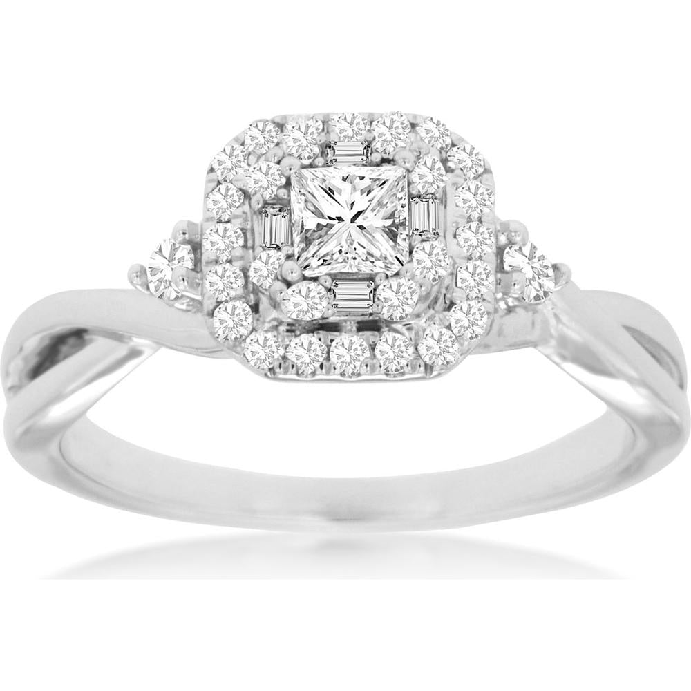 Royal 14K White Gold 0.50 Carat Ladies Diamond Ring