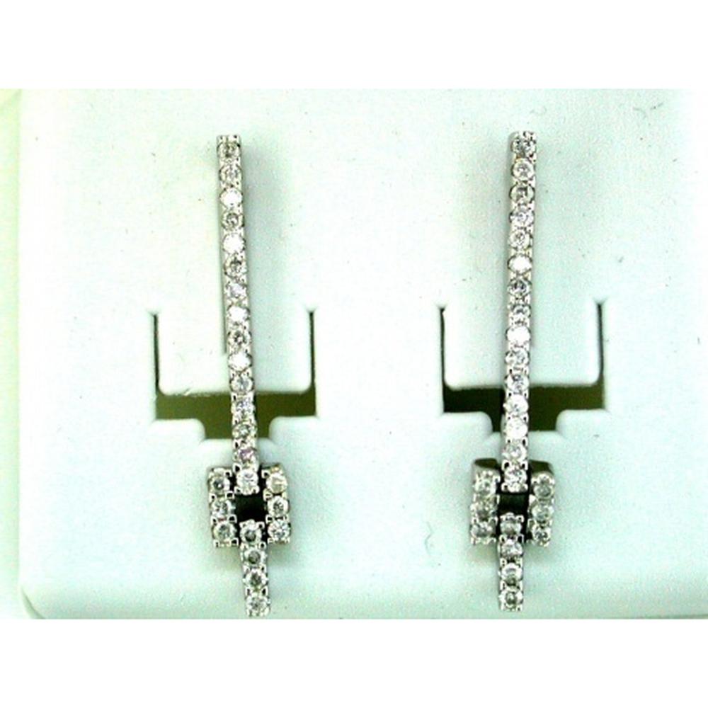 Royal 14K White Gold 0.50 Carat Round Diamond Earrings