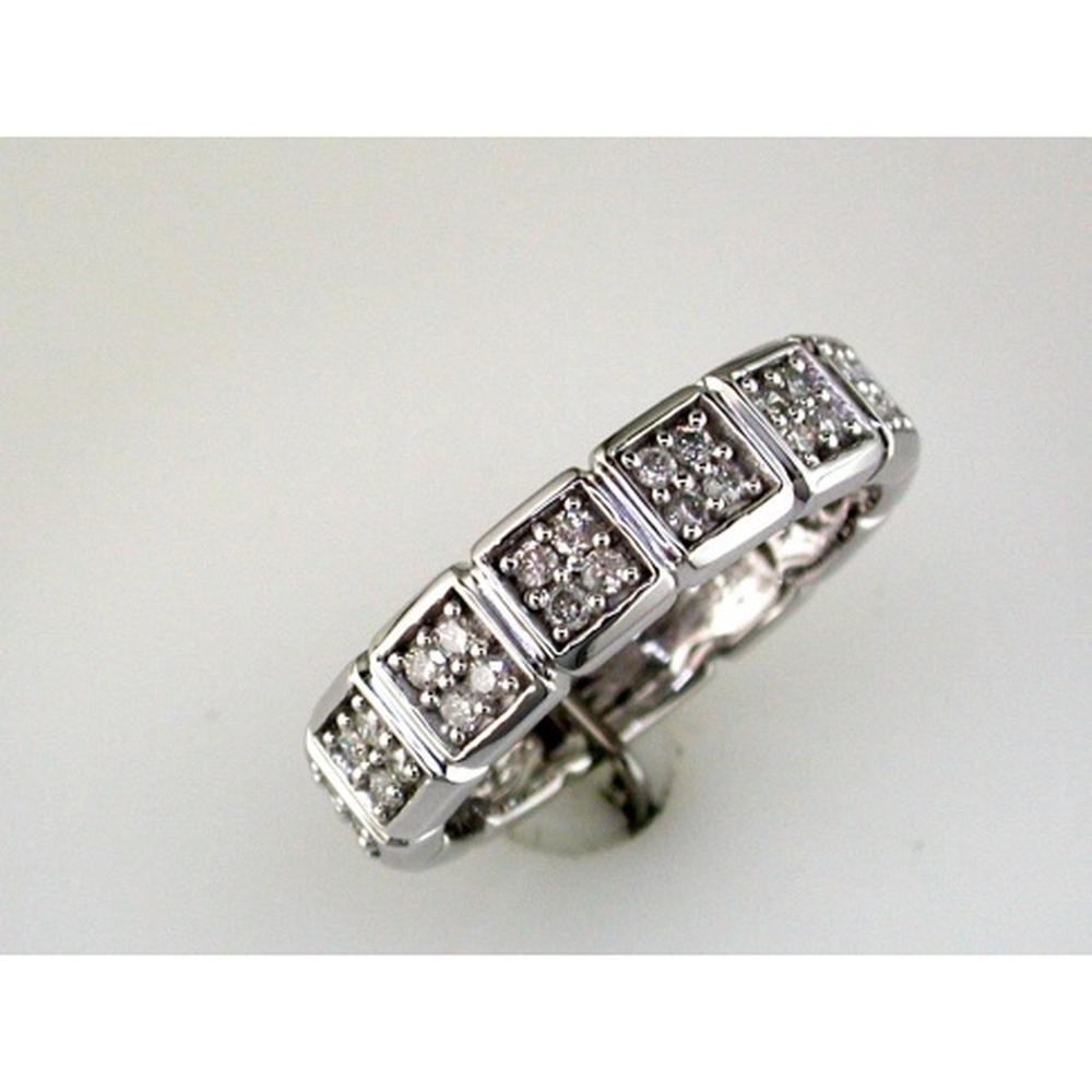 Royal 14K White Gold 0.50 Carat Round Diamond Wedding Ring