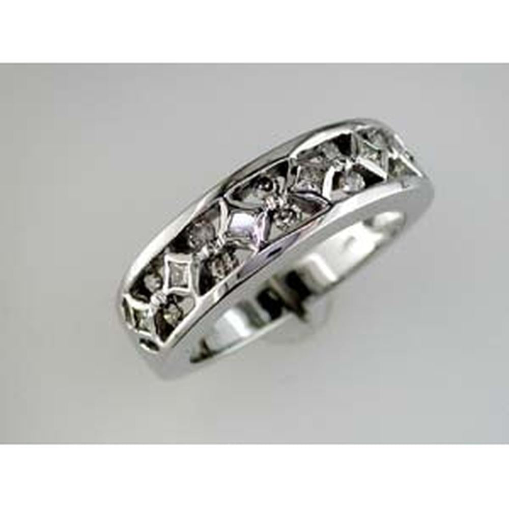 Royal 14K White Gold 0.50 Carat Round Diamond Wedding Ring