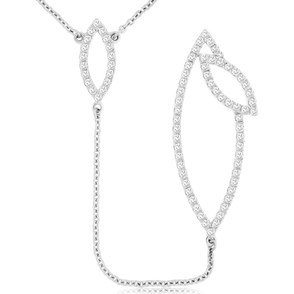 Royal 14K White Gold 0.53 Carat Diamond Necklace