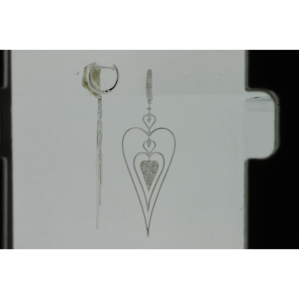Royal 14K White Gold 0.54 Carat Round Diamond Earrings