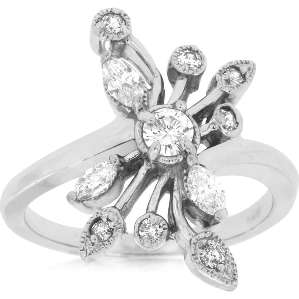 Royal 14K White Gold 0.60 Carat Round Diamond Ring