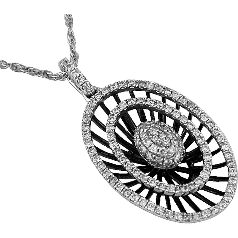 Royal 14K White Gold 0.65 Carat Round Diamond Pendant