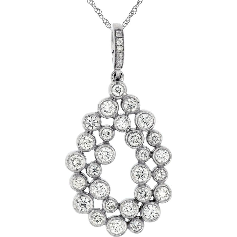 Royal 14K White Gold 0.67 Carat Diamond Pendant Necklace