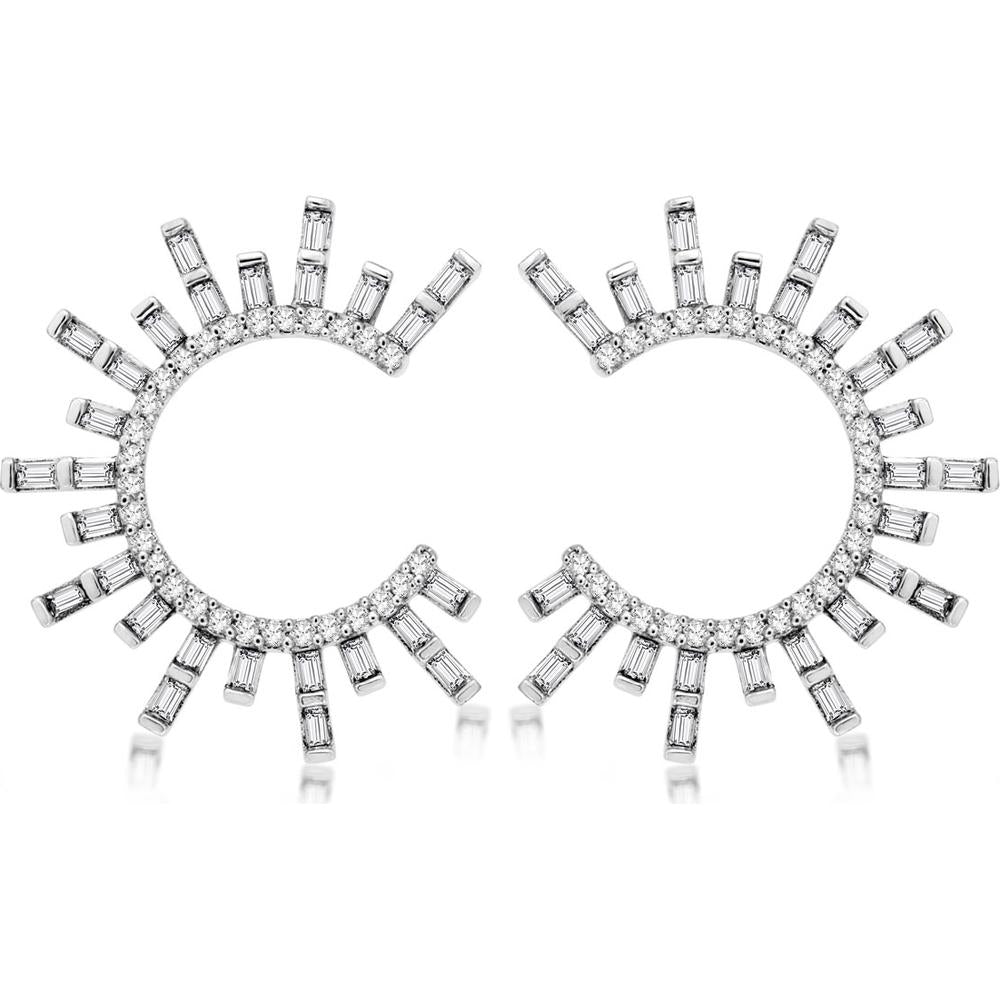 Royal 14K White Gold 0.75 Carat Diamond Earrings