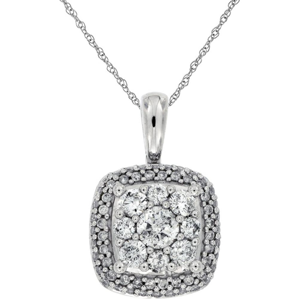 Royal 14K White Gold 0.75 Carat Diamond Pendant