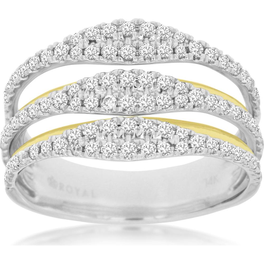 Royal 14K White Gold 0.77 Carat Diamond Round Ring