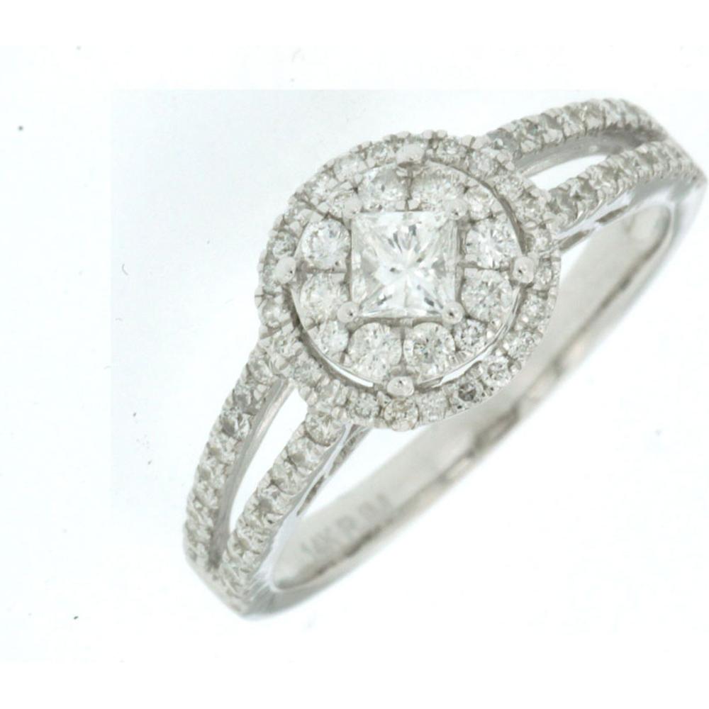 Royal 14K White Gold 0.78 Carat Diamond Engagement Ring