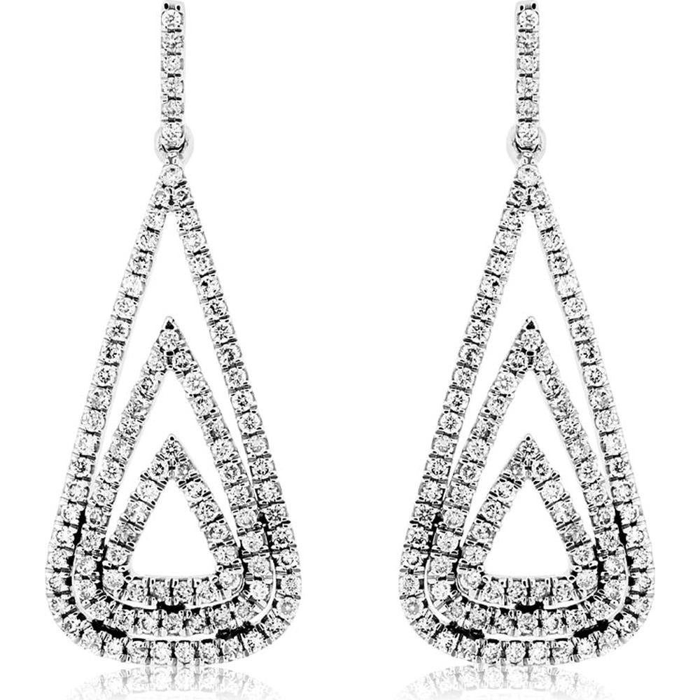 Royal 14K White Gold 0.80 Carat Diamond Earrings