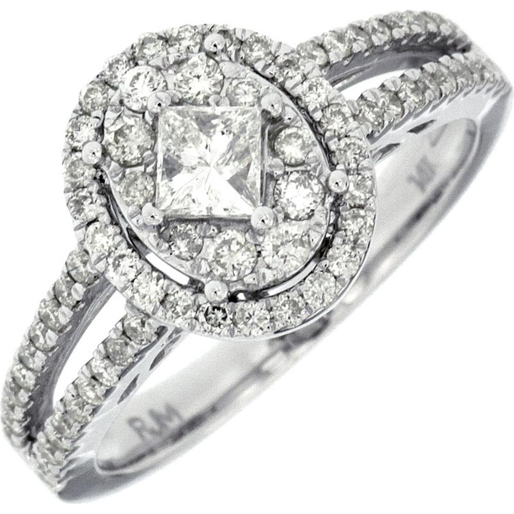 Royal 14K White Gold 0.80 Carat Diamond Engagement Ring